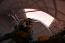 Inside the 2.1 m dome.